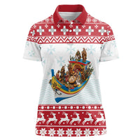 Malta Christmas Women Polo Shirt Presepju Nativity Scene on Luzzu Boat - Wonder Print Shop
