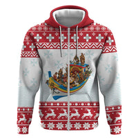 Malta Christmas Zip Hoodie Presepju Nativity Scene on Luzzu Boat - Wonder Print Shop