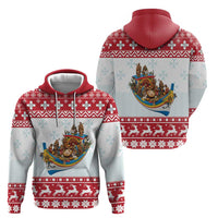 Malta Christmas Zip Hoodie Presepju Nativity Scene on Luzzu Boat - Wonder Print Shop