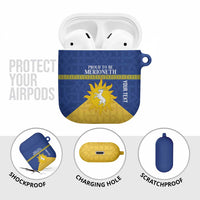 Personalized Merionethshire Wales AirPods Case Celtic Sun and Goat Design - Wonder Print Shop