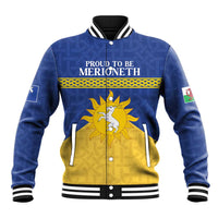 Personalized Merionethshire Wales Baseball Jacket Celtic Sun and Goat Design - Wonder Print Shop
