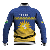 Personalized Merionethshire Wales Baseball Jacket Celtic Sun and Goat Design - Wonder Print Shop