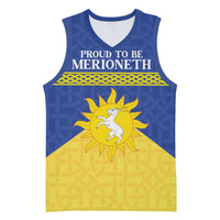 Personalized Merionethshire Wales Basketball Jersey Celtic Sun and Goat Design - Wonder Print Shop