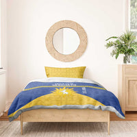 Personalized Merionethshire Wales Bedding Set Celtic Sun and Goat Design - Wonder Print Shop