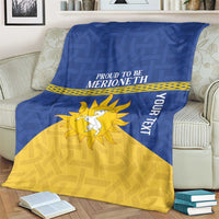 Personalized Merionethshire Wales Blanket Celtic Sun and Goat Design - Wonder Print Shop