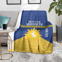 Personalized Merionethshire Wales Blanket Celtic Sun and Goat Design - Wonder Print Shop