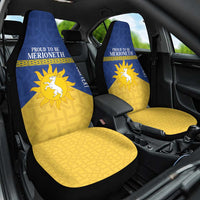 Personalized Merionethshire Wales Car Seat Cover Celtic Sun and Goat Design - Wonder Print Shop