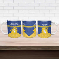 Personalized Merionethshire Wales Ceramic Mug Celtic Sun and Goat Design - Wonder Print Shop
