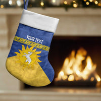 Personalized Merionethshire Wales Christmas Stocking Celtic Sun and Goat Design - Wonder Print Shop