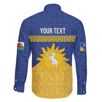 Personalized Merionethshire Wales Family Matching Long Sleeve Bodycon Dress and Hawaiian Shirt Celtic Sun and Goat Design - Wonder Print Shop