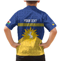 Personalized Merionethshire Wales Family Matching Mermaid Dress and Hawaiian Shirt Celtic Sun and Goat Design - Wonder Print Shop