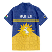 Personalized Merionethshire Wales Family Matching Mermaid Dress and Hawaiian Shirt Celtic Sun and Goat Design - Wonder Print Shop