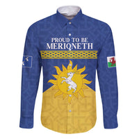 Personalized Merionethshire Wales Family Matching Mermaid Dress and Hawaiian Shirt Celtic Sun and Goat Design - Wonder Print Shop