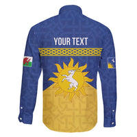 Personalized Merionethshire Wales Family Matching Short Sleeve Bodycon Dress and Hawaiian Shirt Celtic Sun and Goat Design - Wonder Print Shop