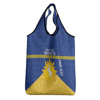 Personalized Merionethshire Wales Grocery Bag Celtic Sun and Goat Design - Wonder Print Shop