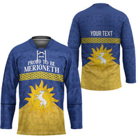 Personalized Merionethshire Wales Hockey Jersey Celtic Sun and Goat Design - Wonder Print Shop