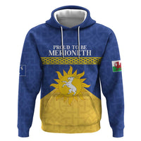 Personalized Merionethshire Wales Hoodie Celtic Sun and Goat Design - Wonder Print Shop