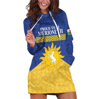 Personalized Merionethshire Wales Hoodie Dress Celtic Sun and Goat Design - Wonder Print Shop