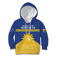 Personalized Merionethshire Wales Kid Hoodie Celtic Sun and Goat Design - Wonder Print Shop