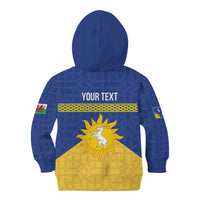 Personalized Merionethshire Wales Kid Hoodie Celtic Sun and Goat Design - Wonder Print Shop