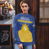 Personalized Merionethshire Wales Ugly Christmas Sweater Celtic Sun and Goat Design - Wonder Print Shop