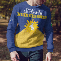 Personalized Merionethshire Wales Ugly Christmas Sweater Celtic Sun and Goat Design - Wonder Print Shop