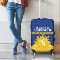 Personalized Merionethshire Wales Luggage Cover Celtic Sun and Goat Design - Wonder Print Shop