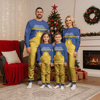 Personalized Merionethshire Wales Christmas Pajama Set Celtic Sun and Goat Design - Wonder Print Shop