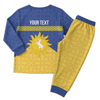 Personalized Merionethshire Wales Christmas Pajama Set Celtic Sun and Goat Design - Wonder Print Shop