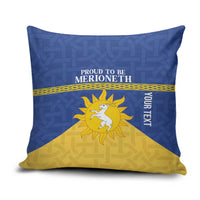Personalized Merionethshire Wales Pillow Cover Celtic Sun and Goat Design - Wonder Print Shop