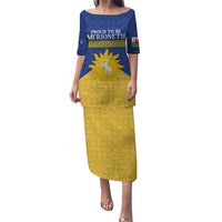 Personalized Merionethshire Wales Puletasi Celtic Sun and Goat Design - Wonder Print Shop