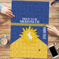 Personalized Merionethshire Wales Puzzle Celtic Sun and Goat Design - Wonder Print Shop