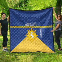 Personalized Merionethshire Wales Quilt Celtic Sun and Goat Design - Wonder Print Shop