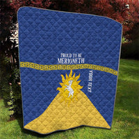 Personalized Merionethshire Wales Quilt Celtic Sun and Goat Design - Wonder Print Shop