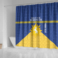 Personalized Merionethshire Wales Shower Curtain Celtic Sun and Goat Design - Wonder Print Shop