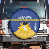 Personalized Merionethshire Wales Spare Tire Cover Celtic Sun and Goat Design - Wonder Print Shop