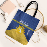 Personalized Merionethshire Wales Tote Bag Celtic Sun and Goat Design - Wonder Print Shop