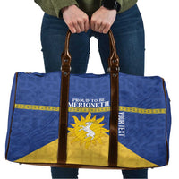 Personalized Merionethshire Wales Travel Bag Celtic Sun and Goat Design - Wonder Print Shop