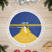 Personalized Merionethshire Wales Tree Skirt Celtic Sun and Goat Design - Wonder Print Shop