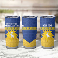 Personalized Merionethshire Wales Tumbler Cup Celtic Sun and Goat Design - Wonder Print Shop