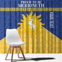 Personalized Merionethshire Wales Window Curtain Celtic Sun and Goat Design - Wonder Print Shop