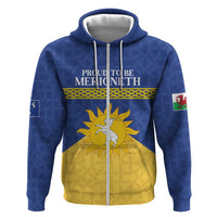 Personalized Merionethshire Wales Zip Hoodie Celtic Sun and Goat Design - Wonder Print Shop