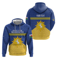 Personalized Merionethshire Wales Zip Hoodie Celtic Sun and Goat Design - Wonder Print Shop
