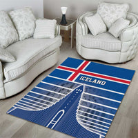 Iceland Hallgrimskirkja Church Area Rug Icelandic Flag Design - Wonder Print Shop