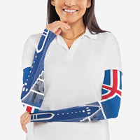 Iceland Hallgrimskirkja Church Arm Sleeves Icelandic Flag Design - Wonder Print Shop