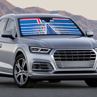 Iceland Hallgrimskirkja Church Auto Sun Shade Icelandic Flag Design - Wonder Print Shop