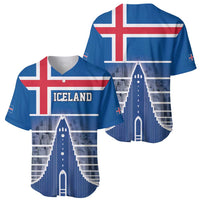 Iceland Hallgrimskirkja Church Baseball Jersey Icelandic Flag Design - Wonder Print Shop
