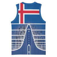 Iceland Hallgrimskirkja Church Basketball Jersey Icelandic Flag Design - Wonder Print Shop