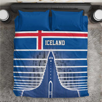 Iceland Hallgrimskirkja Church Bedding Set Icelandic Flag Design - Wonder Print Shop