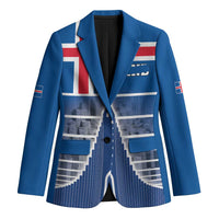 Iceland Hallgrimskirkja Church Blazer Icelandic Flag Design - Wonder Print Shop